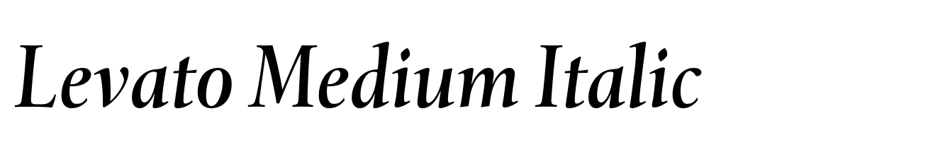 Levato Medium Italic